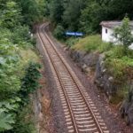 Blick auf die Bahnlinie Liberec-Tanvald